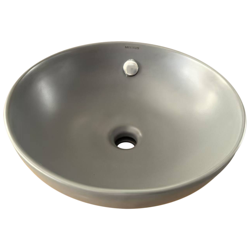 Раковина накладна Mixxus Premium TOPPER-0201 GRAY 410x410x165mm з переливом   ( MP6649 ) 34726 Харьков - изображение 5