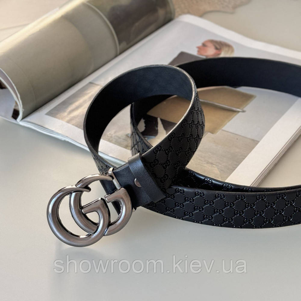 Женский стильный кожаный ремень (5003) grey Киев - изображение 1