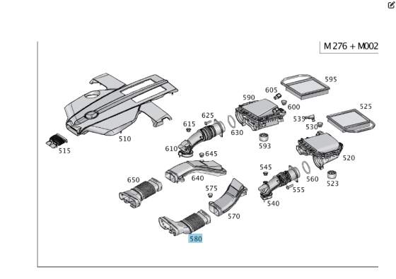 Mercedes-Benz  A2760901911 Впускний повітропровід на двигун ML/GLE W166 GLE Coupe C292 GL/GLS X166 Одесса