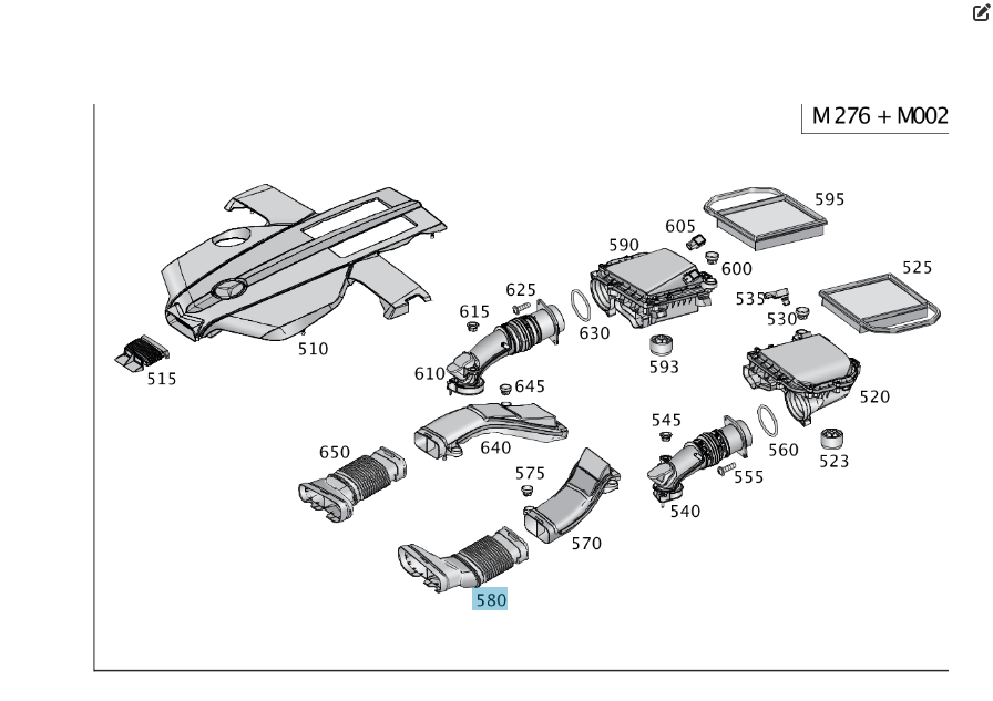 Mercedes-Benz  A2760901911 Впускний повітропровід на двигун ML/GLE W166 GLE Coupe C292 GL/GLS X166 Одесса - изображение 2