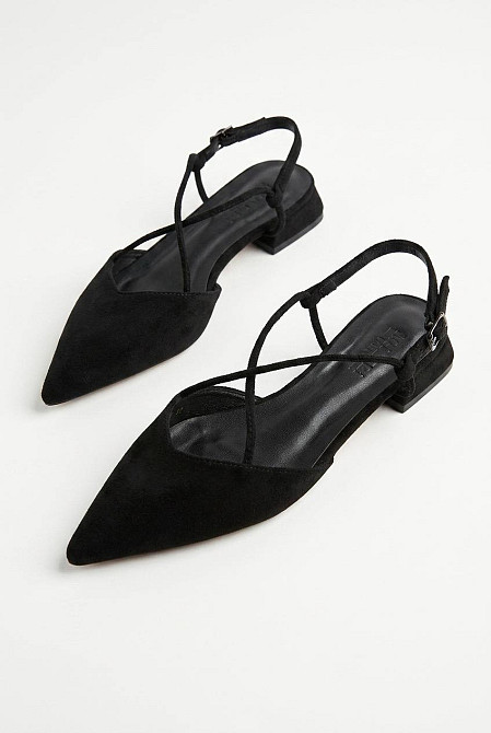 Туфли женские Meideli 2806-1 slingback лодочки с перекрестными ремешками черные, 39, 25,5 см Киев - изображение 12