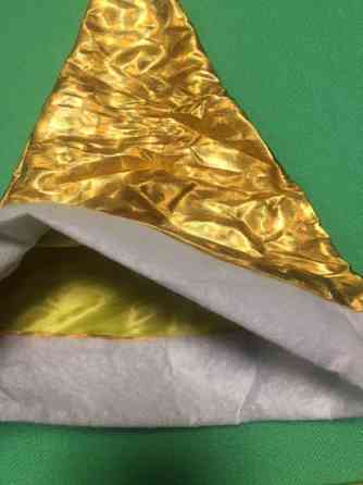 Новогодняя шапка золотая блестящая для детей и взрослых - размер окружности около 56 см, текстиль Киев