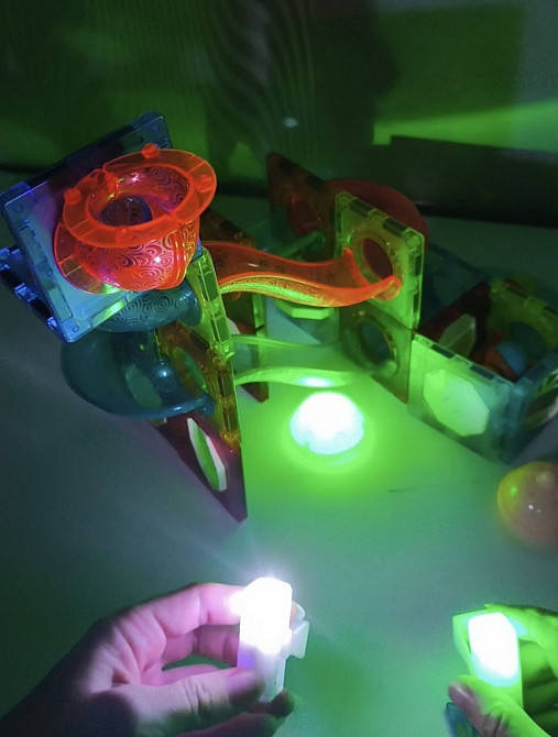 Магнітний конструктор STEM+підсвітка,великі деталі,магнитный конс-р Київ - фото 2