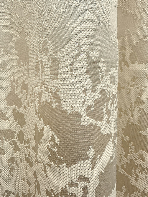 Комплект коротких штор VR-Textil Льон мармур Pavliani ХО № 1909ш Кремовий 130х170 см 2 шт (35-0412) Київ - фото 7