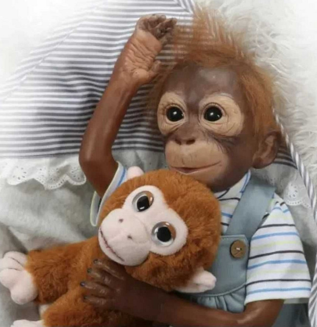 Реалистичная Кукла Реборн Обезьяна Мальчик Бинго 52 см. Харьков - изображение 2