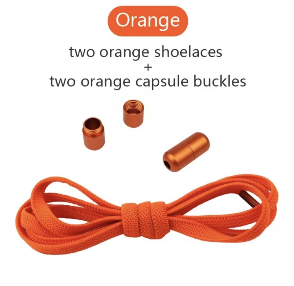 Шнурки еластичні плоскі без зав'язок з застібками в один колір Сміла - фото 2