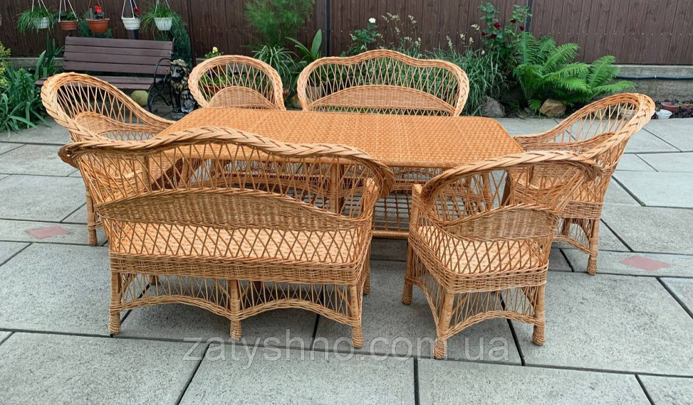 Комплект мебели большой, натуральный, плетеный из лозы Киев - изображение 7