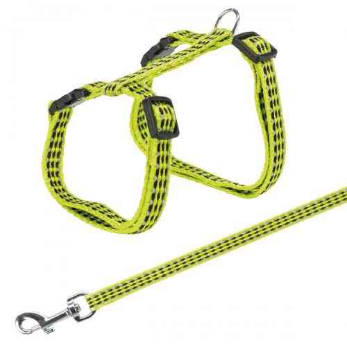 Шлейка с поводком Trixie для кошек светоотражающая нейлон 22-42 см/10 мм Киев