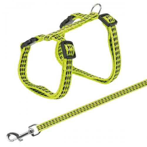 Шлейка с поводком Trixie для кошек светоотражающая нейлон 22-42 см/10 мм Киев - изображение 2