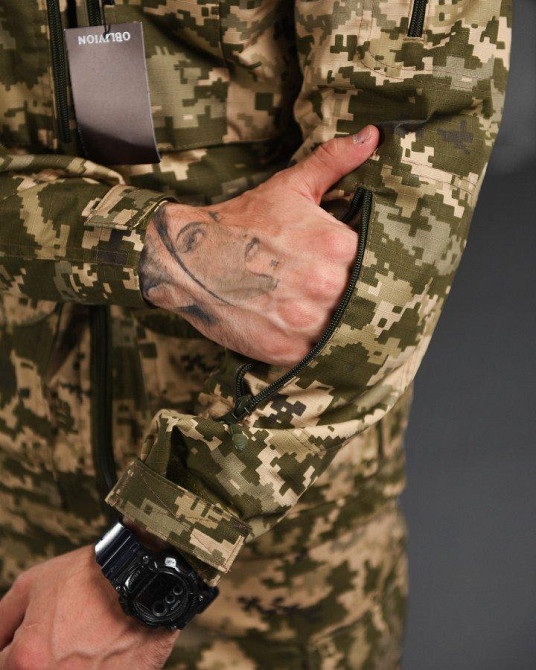 Летняя тактическая мужская  куртка пиксель Одесса - изображение 6