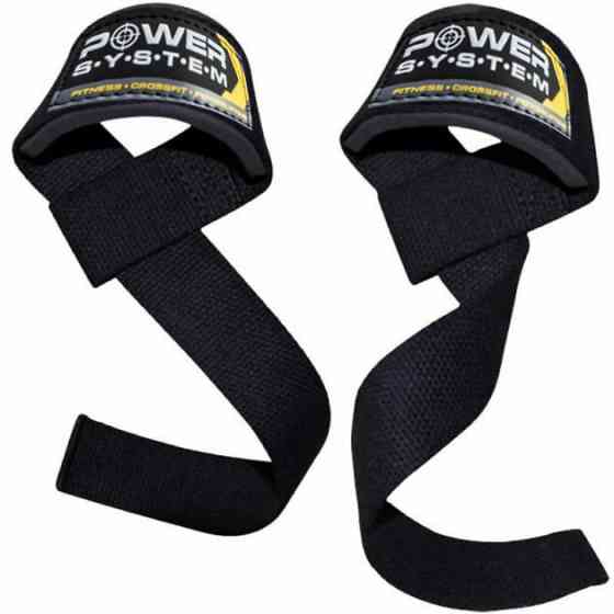 Лямки для тяги Power System PS-3400 Power Straps Black/Yellow Кам'янське