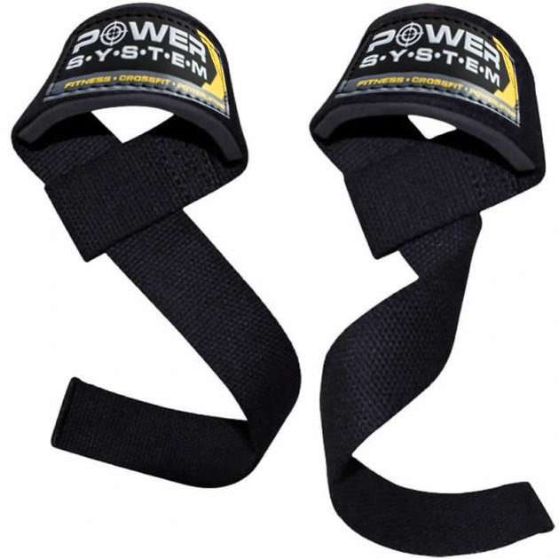 Лямки для тяги Power System PS-3400 Power Straps Black/Yellow Кам'янське - фото 3