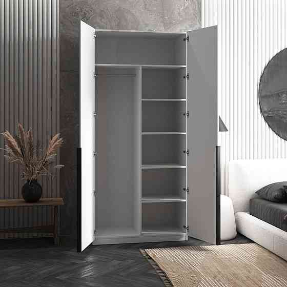 Шкаф для одежды VAYS M-27 Бетон, со штангой и полками, ЛДСП, 100×50×220 см - для спальни, гостиной, прихожей Львов