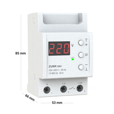 Реле напряжения ZUBR D63 (4820120220388) Винница - изображение 3