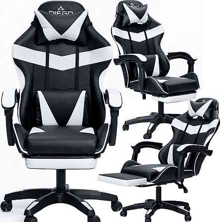 Крісло геймерське DIEGO Phantom RS Black-White Київ
