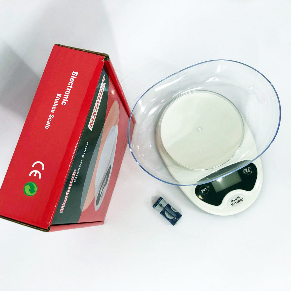 Кулинарные весы с съемной чашей Matarix MX-404, Кухонные весы для взвешивания на батарейках SU-28 Львов - изображение 2