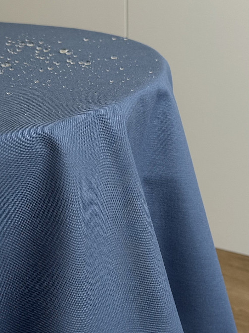 Ecotton Скатертина столова Ecotton DUCK 150х170 см водовідштовхувальна однотонна синього кольор Коломия - фото 1