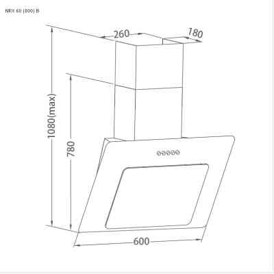Витяжка кухонна Pyramida NRX 60 (800) B GBL Вінниця