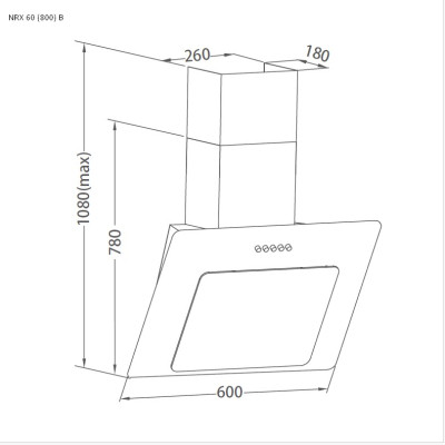 Вытяжка кухонная Pyramida NRX 60 (800) B GBL Винница - изображение 6