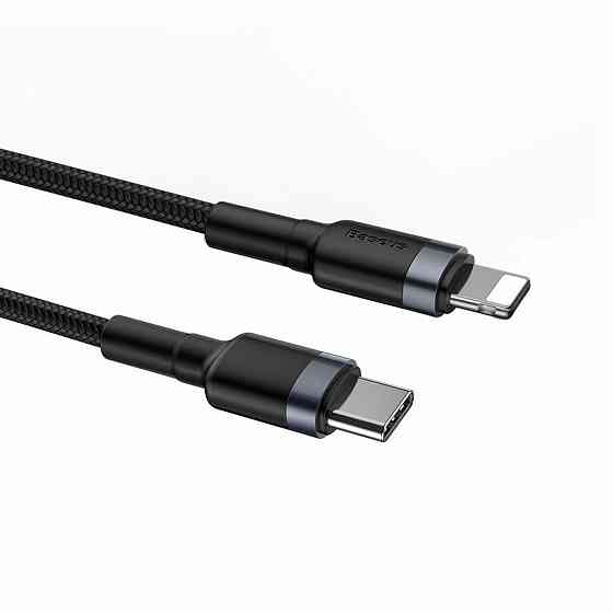 Кабель Type-C - Lightning Baseus Cafule PD 18W 1m колір сіро-чорний CATLKLF-G1 Одеса