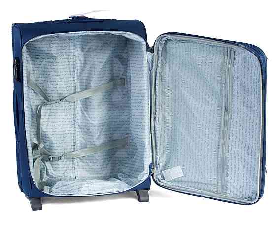Валіза тканинна WINGS 1701 мала 55 см 2 колеса синя Київ