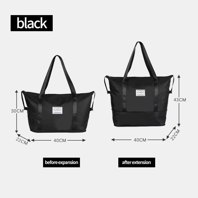 Сумка-тоут большая, женская, водонепроницаемая, дорожная, черная Каменец-Подольский - изображение 1