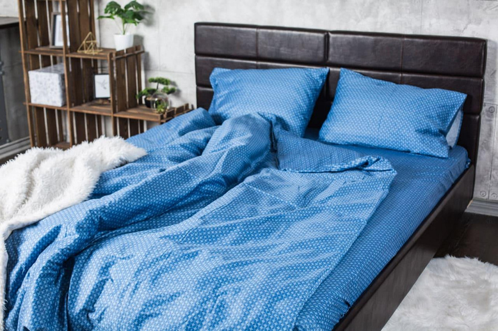 Ecotton Комплект постільної білизни Ecotton полуторний 150х215 см Королівський синій Коломия - фото 2