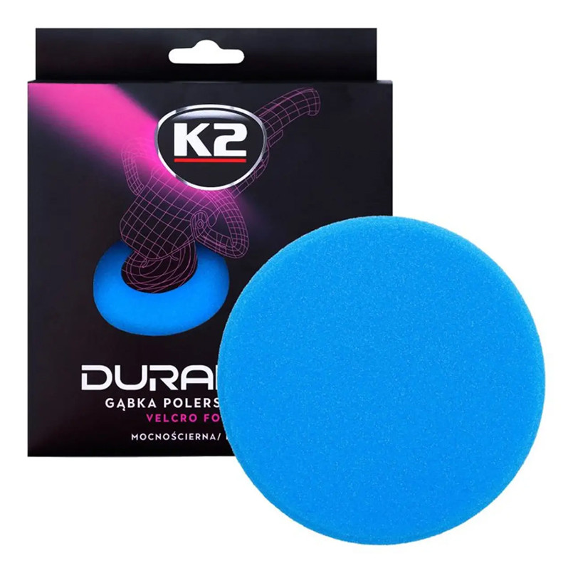 Губка для полірування K2 Duraflex жорстка блакитна 150*25мм на липучці Львів - фото 1