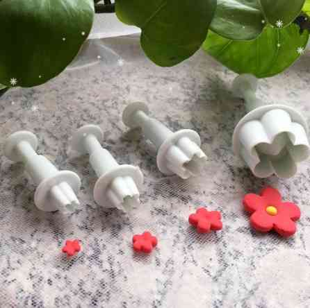 Плунжера кондитерские Цветы 4 штуки белый Киев