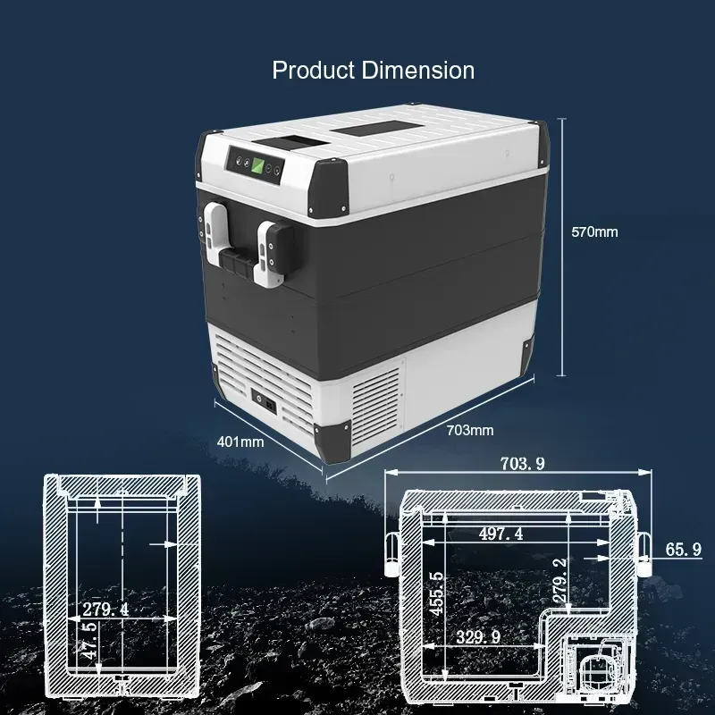 Универсальный автомобильный холодильник FROZEN на 55 литров 12/24/220 вольт с улучшенной термоизоляцией А++ Киев - изображение 6