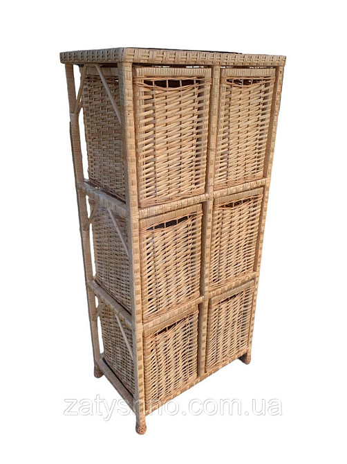 Комод плетеный из лозы на 6 ящиков Киев - изображение 3