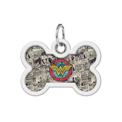 Адресник для животных WAUDOG Smart ID с QR паспортом "Чудо-женщина 2" кость 40х28 мм (0640-1013) Винница