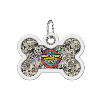 Адресник для животных WAUDOG Smart ID с QR паспортом "Чудо-женщина 2" кость 40х28 мм (0640-1013) Винница - изображение 2