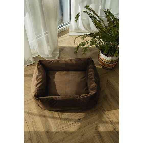 Лежанка для хатніх тварин собак і кішок велюр Incor Коричневий L (80/60/20) Київ