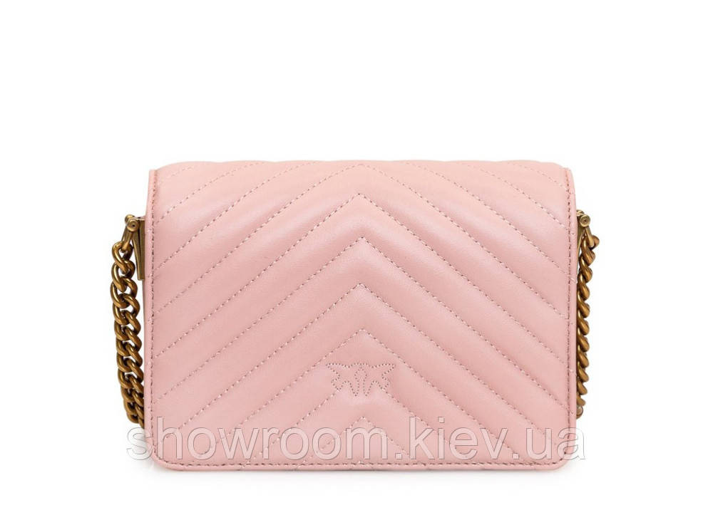 Женская сумка Pinko click mini (231112) розовая Киев - изображение 4