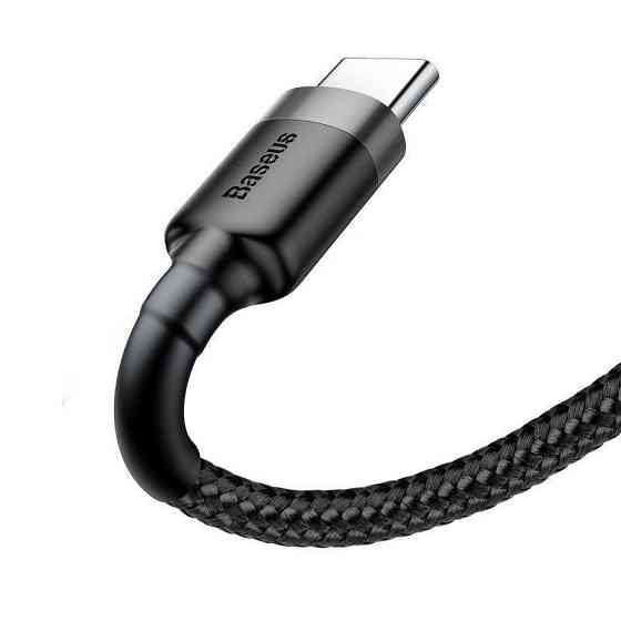 Кабель USB - Type-C Baseus Cafule Cable 3A 2m колір сіро-чорний CATKLF-CG1 Одеса