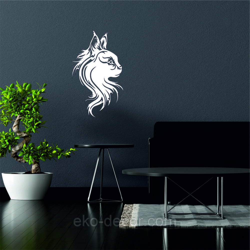 Декоративное настенное Панно «Кот» Декор на стену 90*54 см, Белый Киев - изображение 3