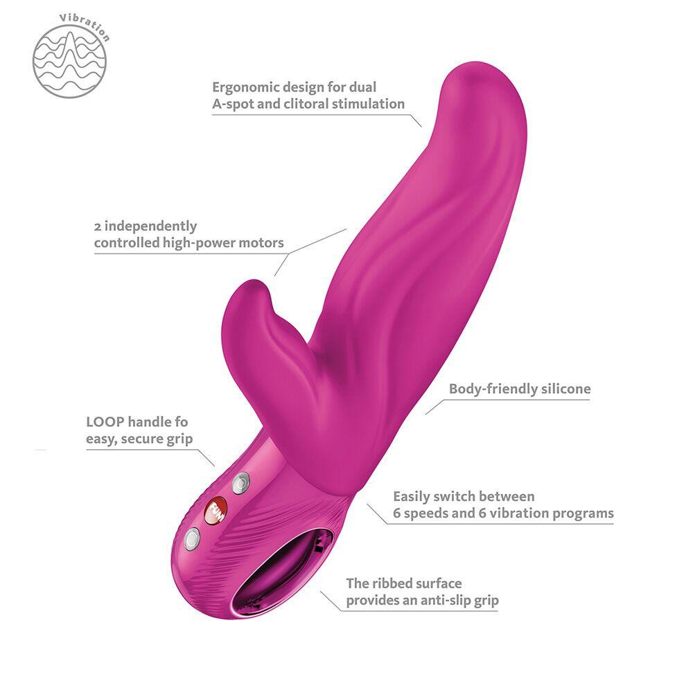 Вібратор-кролик для точки А Fun Factory LADY BI Magenta, 2 мотори, 12 режимів Sex Aura Київ - фото 7