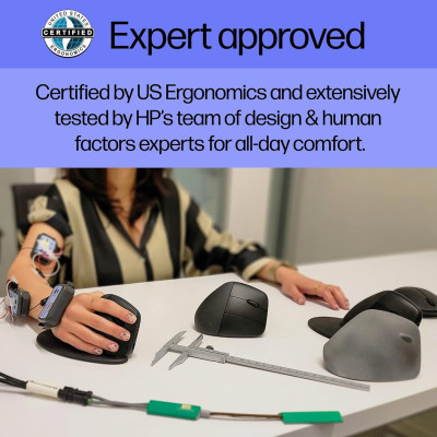 Мышка HP 920 Ergonomic Vertical Wireless/Bluetooth Black (6H1A4AA) Винница - изображение 3