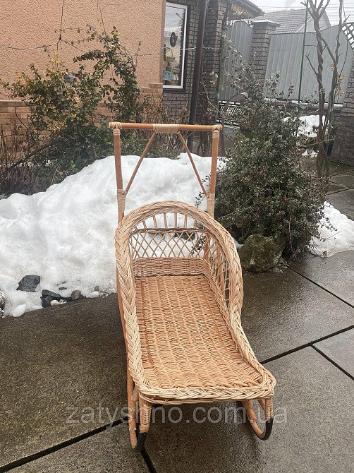 Санки  из лозы плетеные  с ручкой Киев - изображение 4