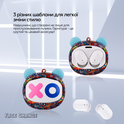Наушники XoKo G05-face changing TWS Violet (G05-VIOT) Винница - изображение 9