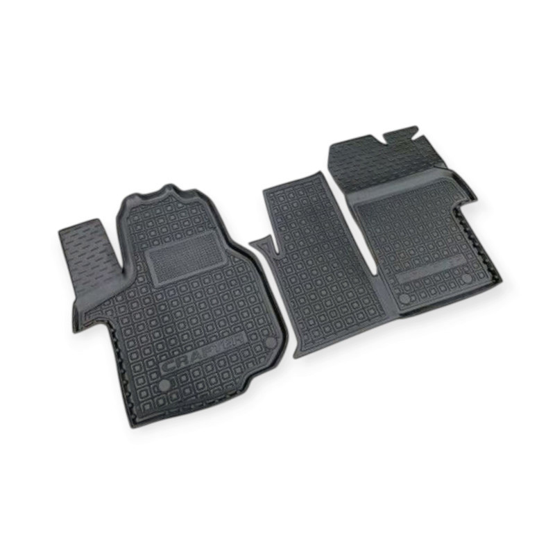 Килимки Фольцваген crafter 2017-> 1+2 борт 2,5см, з перемичкою салону Мукачево - фото 1