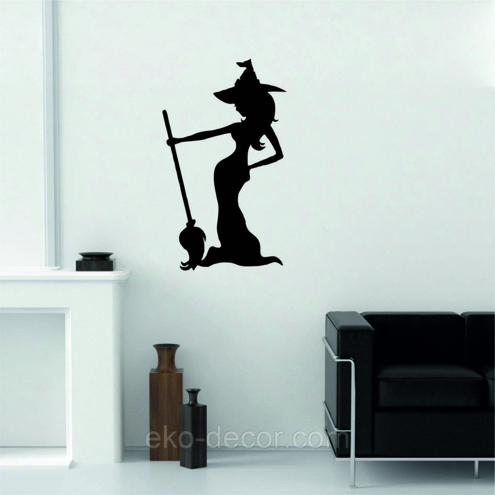 Декоративное настенное Панно «Ведьма», Декор на стену 110*64 см, Черный Киев - изображение 4