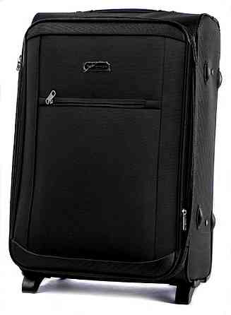 Валіза тканинна WINGS 1701 велика 74 см 2 колеса чорна Київ