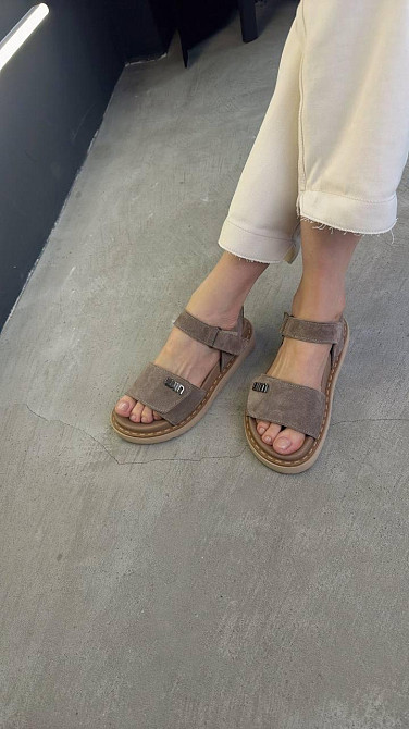 Olli Босоніжки жіночі шоколадні літні OLLI Л-45-21113 натуральна замша / Стильні босоніжки р. 3 Коломия - фото 3