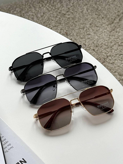 Стильні сонцезахисні окуляри унісекс POLARIZED з металевою оправою🔥 Київ - фото 2