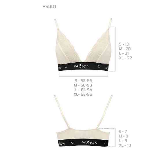 Еластичний топ з мереживом Passion PS001 TOP S, ecru Sex Aura Київ