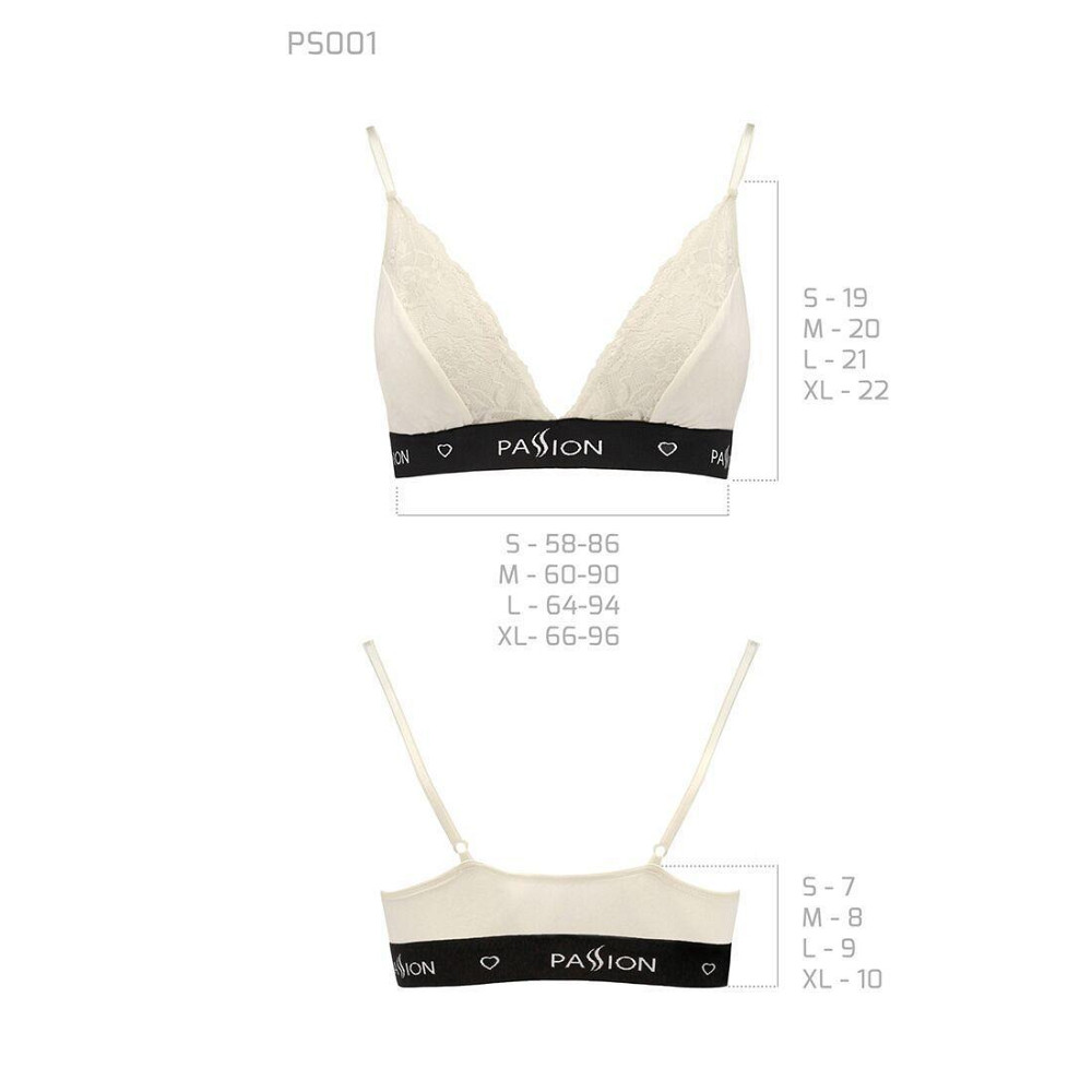 Еластичний топ з мереживом Passion PS001 TOP S, ecru Sex Aura Київ - фото 5