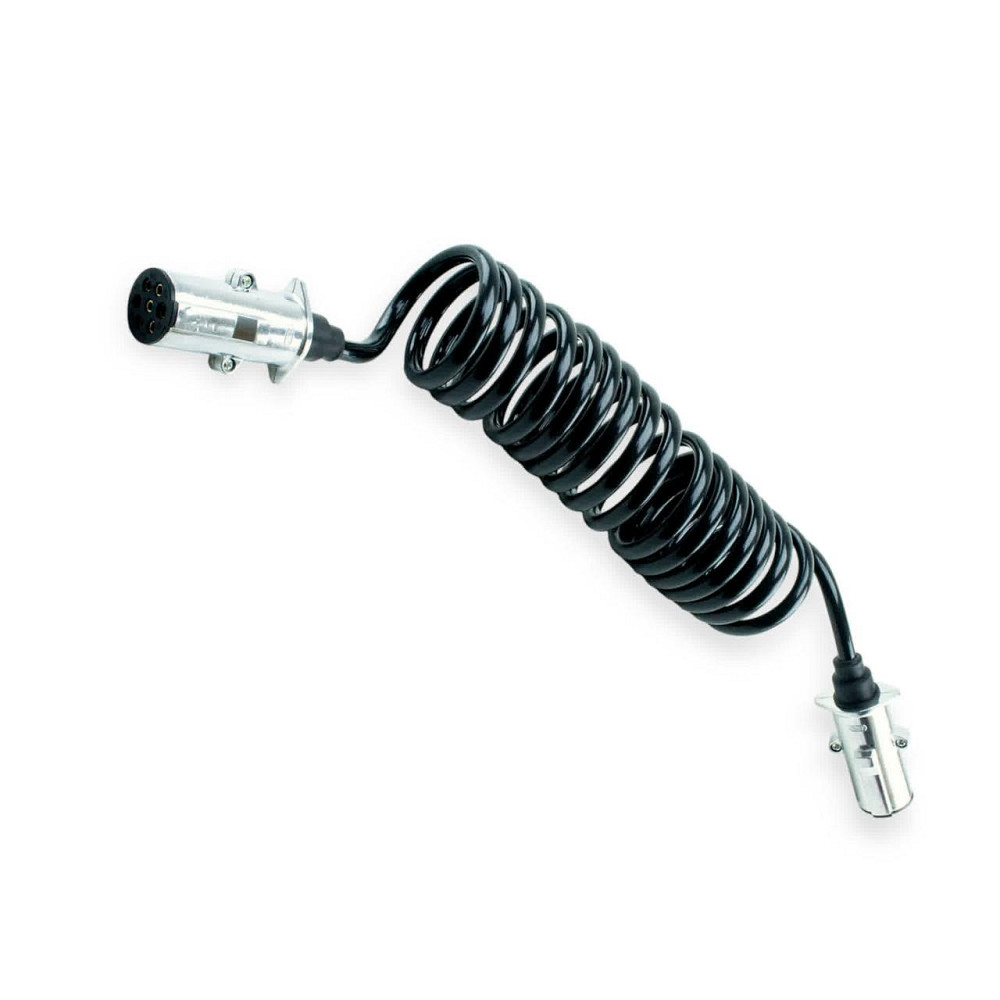 Кабель спиральный для приц. 7 полюс n (гильза металл) 4,5м черный электро. Мукачево - изображение 1