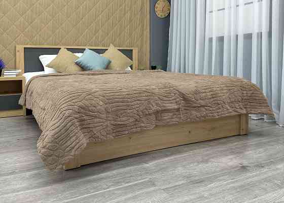 Плед 200х230 см (+-10см) на овчині "Косичка" колір мокко (87-304) Київ